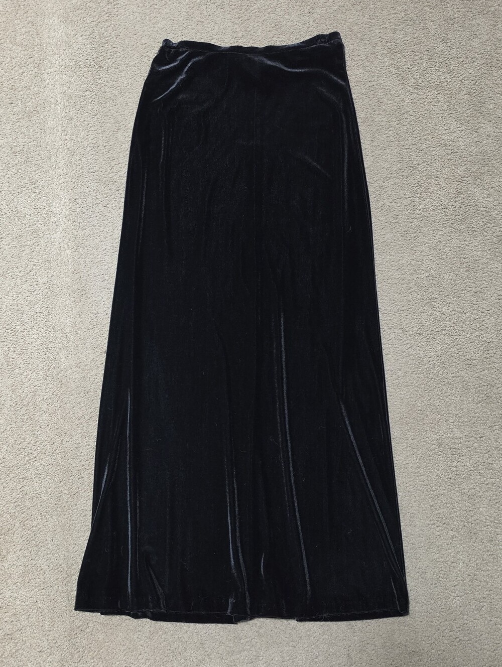 Vintage Necessary Objects Black Velvet Maxi Skirt
